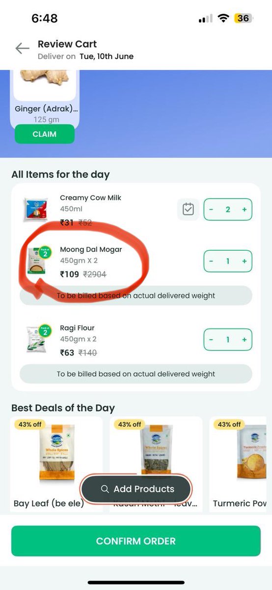 srini_rocks's tweet photo. Dear @_countrydelight - been a loyal customer to you since last 6years. Never knew that you are cheating customers straight forward by spiking prices which are not reasonable. #cheating #disappointed https://t.co/mdJwzl19NV