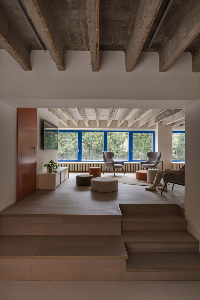 Archello's tweet photo. BEEF Architekti’s adaptive reuse of Bratislava’s modernist Metropol revives its social roots through a contemporary coliving model. 
https://t.co/uiz1HHNnM7

#AdaptiveReuse #ColivingDesign #MaterialIdentity https://t.co/ZbY26INp1M