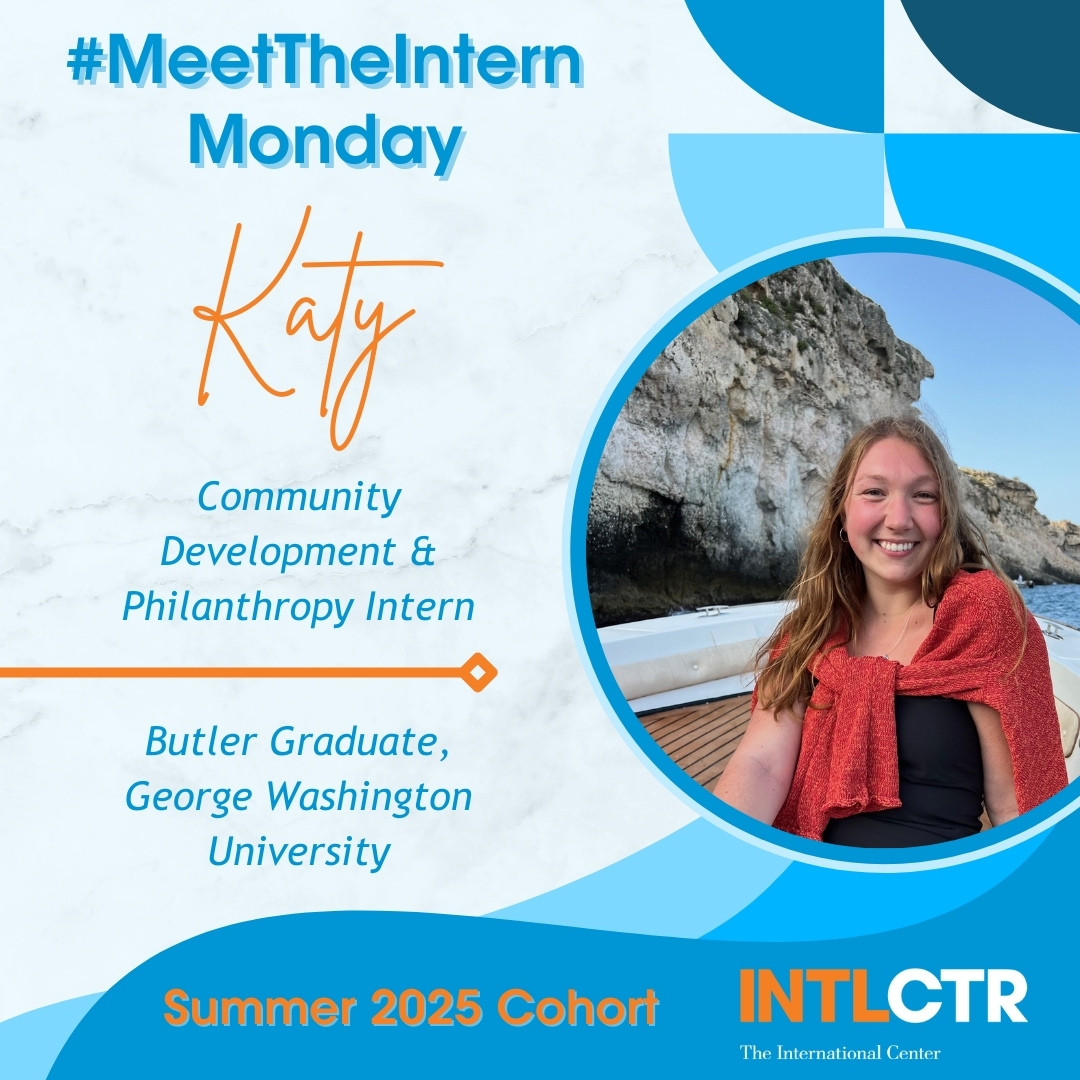 INTLCTR's tweet image. Next up on this #MeetTheInternMonday, please join us in welcoming Katy Olson! She is a graduate from @butleru and is a Master's student @GWtweets!
Click to read about why she chose The #INTLCTR and her bucket list travel destination!