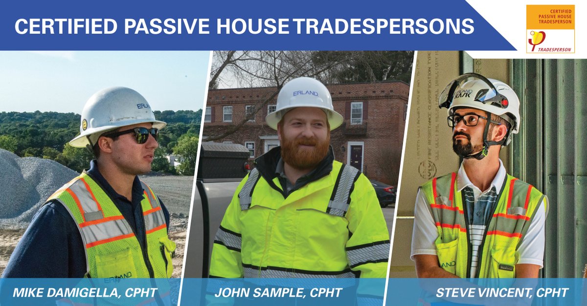 Congrats to Mike D., John S., and Steve V. on earning their CPHT credentials from the Passive House Institute. Their deep understanding of high-performance building principles will further support our teams in delivering projects that help meet our clients’ sustainability goals.
