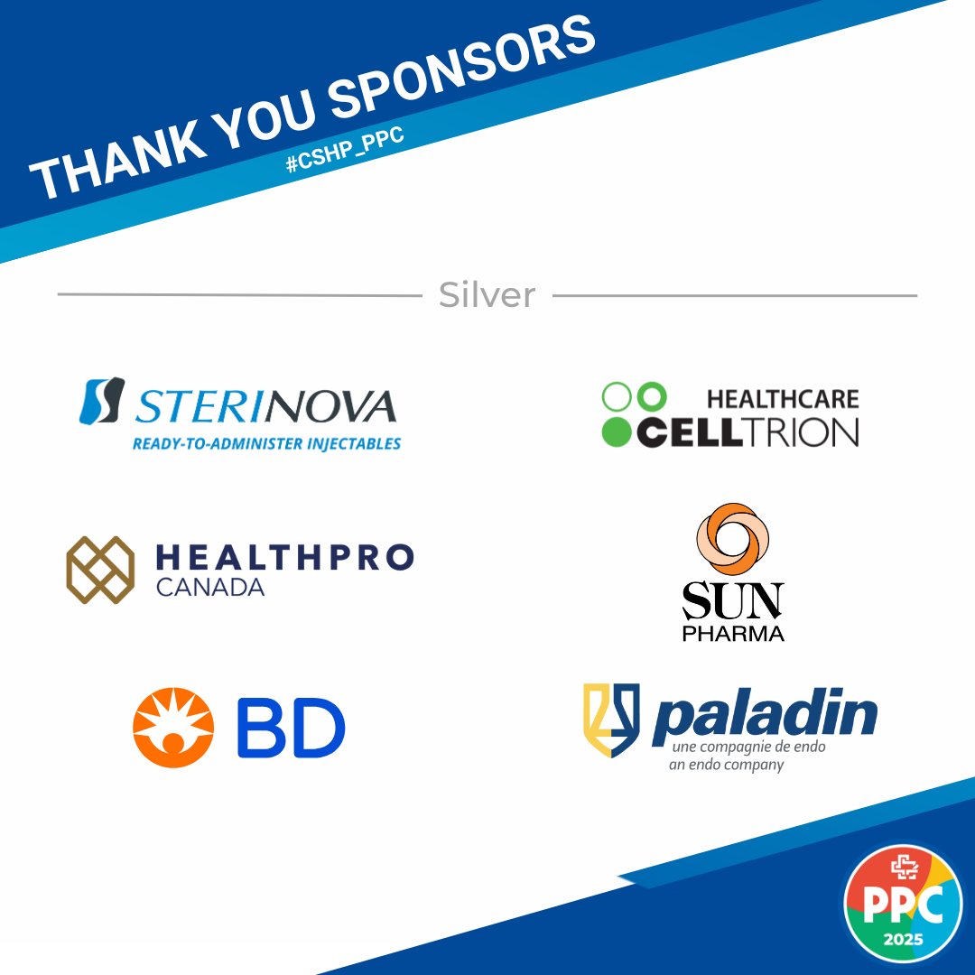 CSHP_SCPH's tweet image. 🏛️#CSHP_PPC would not have been possible without our sponsors!

We appreciate your ongoing support as we strive to make pharmacy education accessible to all.