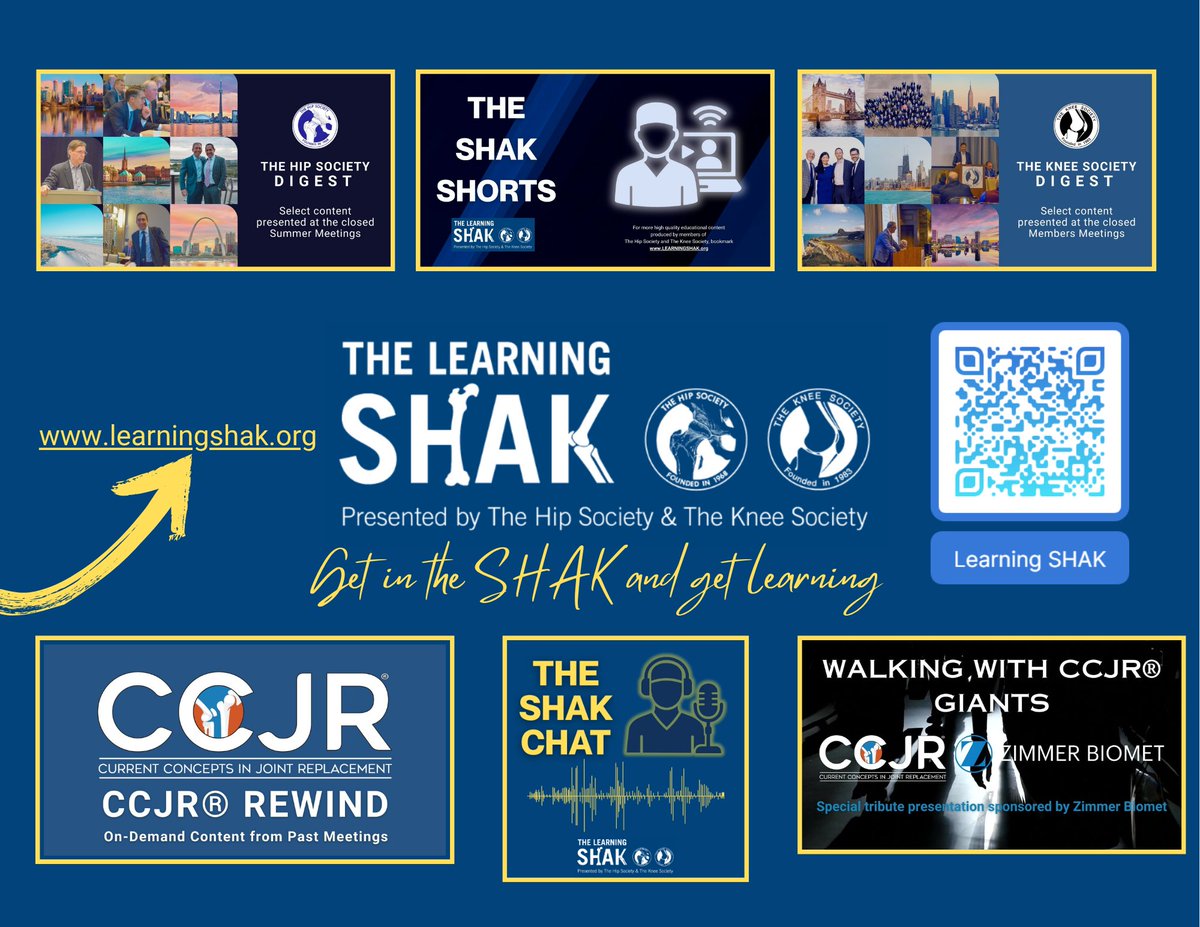Get in the Learning SHAK and get learning! The Learning SHAK is your go-to hub for high-quality #hip &amp; #knee #arthroplasty content. Stay sharp, stay ahead—explore now at learningshak.org! #LearningSHAK #OrthoEducation #OnlineEducation