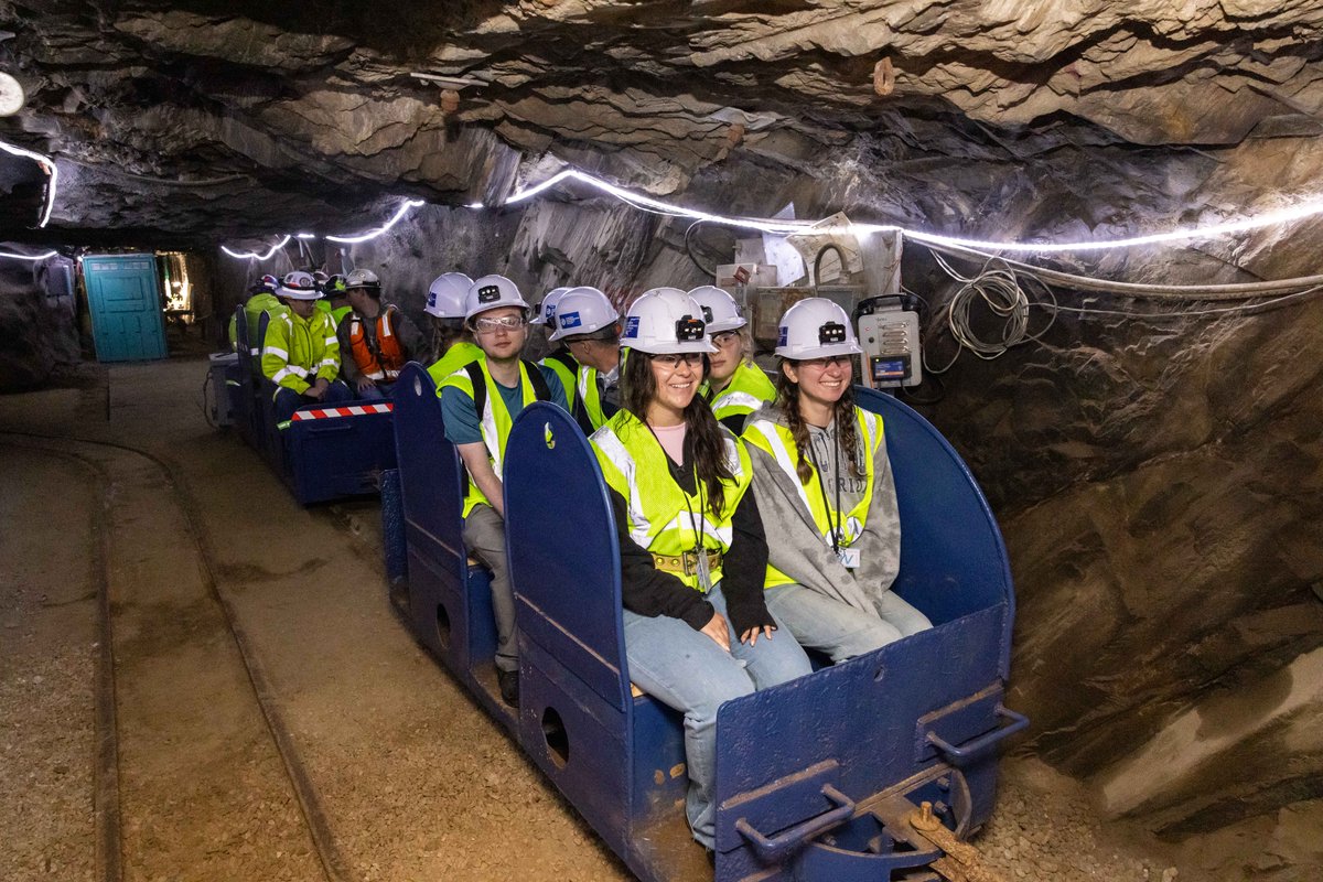 Last week, SURF interns and students from the Research Experiences for Undergraduates (REU) program visited the 1700 Level to explore advancements in underground safety and engineering with experts from @caterpillarinc!