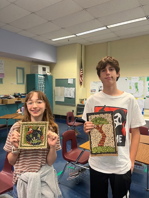 WVMSDragons's tweet image. As a culminating activity in their Roman Mosaics unit, Mr. Bluth's Latin students created mosaics of characters from their Latin story #LearningLatinisFun #LMSD #WVMS