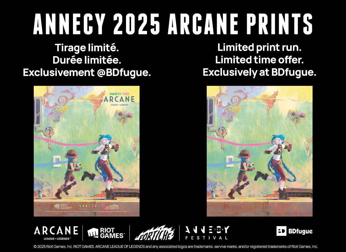Sans doute la plus grosse exclusivité @BDfugue de notre histoire !
#Arcane #Fortiche

À retrouver en ligne sur notre site ou à la boutique officielle #annecy2025 

🙏 <a href="/ForticheProd/">Fortiche prod</a> x <a href="/RiotGamesFrance/">Riot Games France</a> x <a href="/annecyfestival/">Annecy Festival</a>
