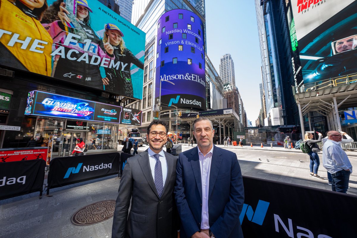 🗽From #TimesSquare, V&amp;E's Francisco Morales Barron and Jeffrey Jakubiak  joined fireside chats at the <a href="/Nasdaq/">Nasdaq</a> with <a href="/CorpGovernor/">CorpGov News and Intelligence</a>.

Francisco shared how to spot takeover risks as hostile bids rise, while Jeffrey broke down the energy hurdles #datacenters face. #WeAreVE