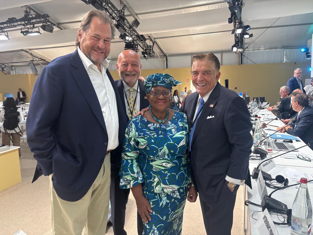 Ngozi Okonjo-Iweala (@noiweala) on Twitter photo At the Oceans Conference in Nice. On a panel with <a href="/Benioff/">Marc Benioff</a> - CEO of Salesforce and Philanthropist, with his wife Lynne Benioff, focusing on Ocean Sustainability, Ms. <a href="/andersen_inger/">Inger Andersen</a>, Executive Director of <a href="/UNEP/">UN Environment Programme</a>, Ms. Razan Al Mubarak, President of <a href="/IUCN/">IUCN</a>. Explaining the Fisheries At the Oceans Conference in Nice. On a panel with <a href="/Benioff/">Marc Benioff</a> - CEO of Salesforce and Philanthropist, with his wife Lynne Benioff, focusing on Ocean Sustainability, Ms. <a href="/andersen_inger/">Inger Andersen</a>, Executive Director of <a href="/UNEP/">UN Environment Programme</a>, Ms. Razan Al Mubarak, President of <a href="/IUCN/">IUCN</a>. Explaining the Fisheries