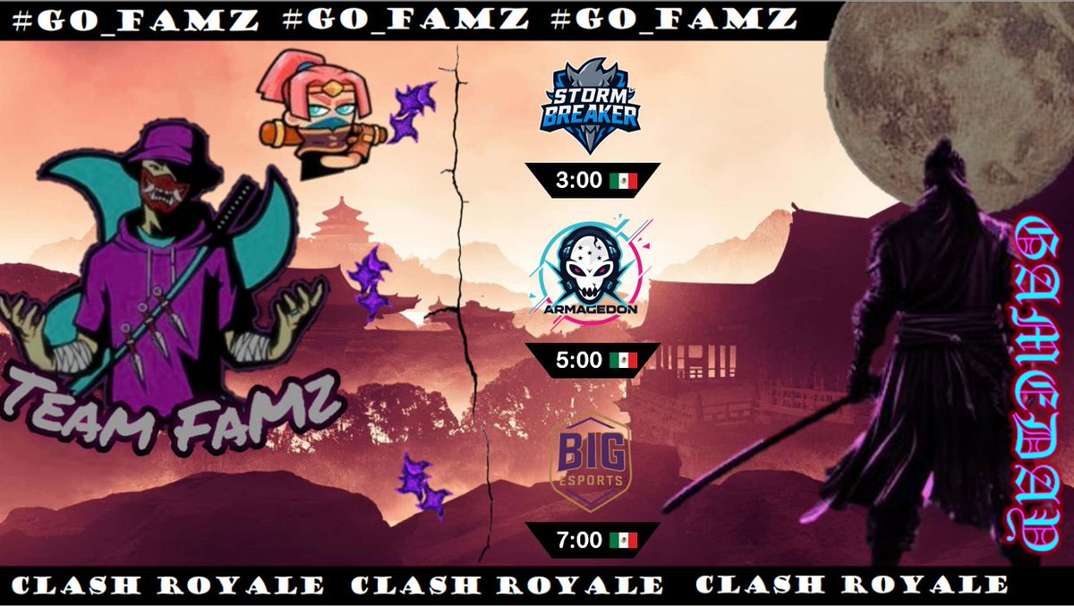Team FaMz (Oficial) (@famzteam) on Twitter photo UN GRANDIOSO DIA PARA JUGAR TRIPLE MATCH Y LAS ESPADAS YA ESTAN AFILADAS โ๏ธ
#GO_FaMz
๐ / <a href="/tatarleague/">Tatar eSports League</a>
๐ / <a href="/CRStormbreaker/">Stormbreaker</a>
๐ / <a href="/CupLeonesLE/">Leones Cup</a>
๐ / <a href="/ARMAGEDONHN_CR/">ARMAGEDON๐ญ๐ณ</a>
๐ / <a href="/CopaAIRG_/">Copa AIRG</a>
๐ / <a href="/BigEsports/">BIG Esports</a> UN GRANDIOSO DIA PARA JUGAR TRIPLE MATCH Y LAS ESPADAS YA ESTAN AFILADAS โ๏ธ
#GO_FaMz
๐ / <a href="/tatarleague/">Tatar eSports League</a>
๐ / <a href="/CRStormbreaker/">Stormbreaker</a>
๐ / <a href="/CupLeonesLE/">Leones Cup</a>
๐ / <a href="/ARMAGEDONHN_CR/">ARMAGEDON๐ญ๐ณ</a>
๐ / <a href="/CopaAIRG_/">Copa AIRG</a>
๐ / <a href="/BigEsports/">BIG Esports</a>