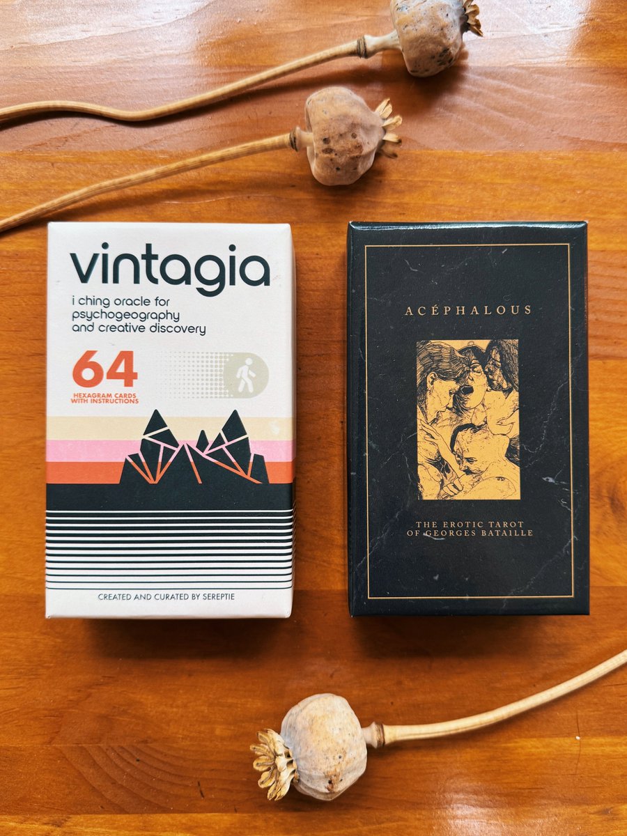 every day i get messages about these decks! the vintagia campaign comes to a close this week. if you want to know how to get a (possible) surplus copy of acéphalous or vintagia deck, bookmark this and I will put the info in a link later today. or visit my substack (link in bio)