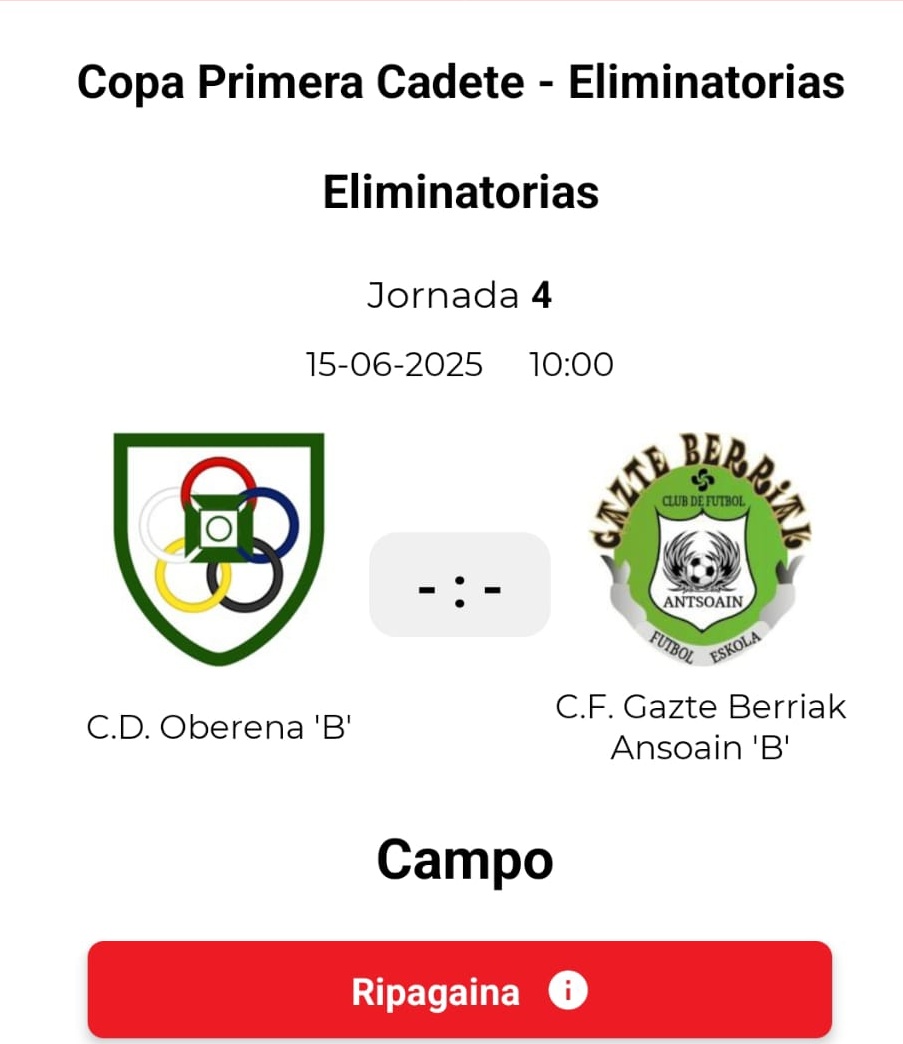 xabimar78's tweet photo. @Oberenafutbol ...y guardar fuerzas que el domingo el Cadete B peleará la final de Copa
#lacopamola #ultimopartido #unavidamanguiverde https://t.co/4PTmUPgJsu