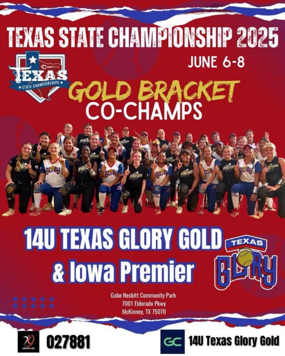 Landrie Thomas (@landrie_42) on Twitter photo What a weekend my team had!! The only team to go UNDEFEATED in the GOLD bracket!! Championship game got canceled due to bad weather, so Co-champions!!This weekend was a true team effort! <a href="/TexasGlory/">Texas Glory</a> <a href="/TCSFastpitch/">TC Fastpitch</a> <a href="/ExtraInningSB/">EXTRA INNING SOFTBALL</a> <a href="/LineDsoftball/">Line Drive Media</a> <a href="/Coach_Mo23/">Mariah Haygood</a> <a href="/USASoftball/">USA Softball</a> What a weekend my team had!! The only team to go UNDEFEATED in the GOLD bracket!! Championship game got canceled due to bad weather, so Co-champions!!This weekend was a true team effort! <a href="/TexasGlory/">Texas Glory</a> <a href="/TCSFastpitch/">TC Fastpitch</a> <a href="/ExtraInningSB/">EXTRA INNING SOFTBALL</a> <a href="/LineDsoftball/">Line Drive Media</a> <a href="/Coach_Mo23/">Mariah Haygood</a> <a href="/USASoftball/">USA Softball</a>