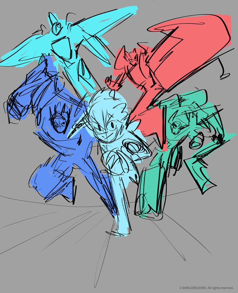 메탈카드봇S 포스터 구상 당시 썸네일 스케치입니다.
포스터 자체가 좀 적은 거 같긴한데요. 
일단은 이런 구성안도 있었다는.