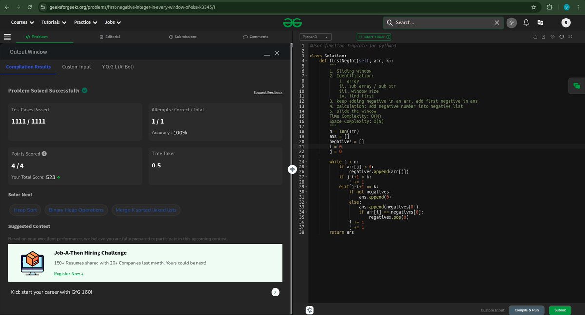 SatendraDecode's tweet photo. ✅GFG:https://t.co/fkpgqVIRTv

First negative in every window of size k

#100DaysOfCode #Coding #LeetCode #DSA #CodingChallenge #CodingJourney #gfg160challenge https://t.co/YBHn10H0D0
