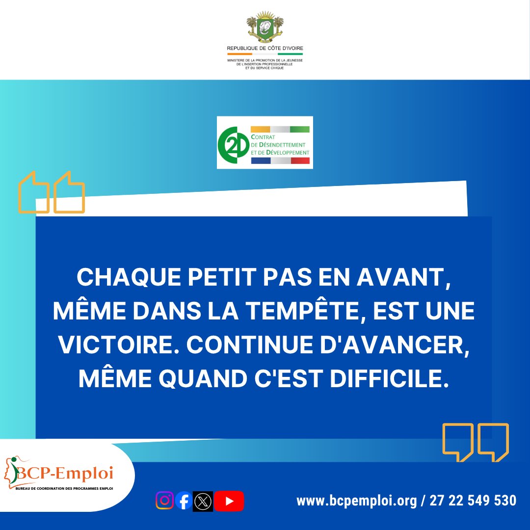 "Chaque petit pas en avant, même dans la tempête, est une victoire. Continue d'avancer, même quand c'est difficile." 🌪️
Bonne semaine les ami(e)s !

#MotivationLundi #Résilience #MondayMotivation