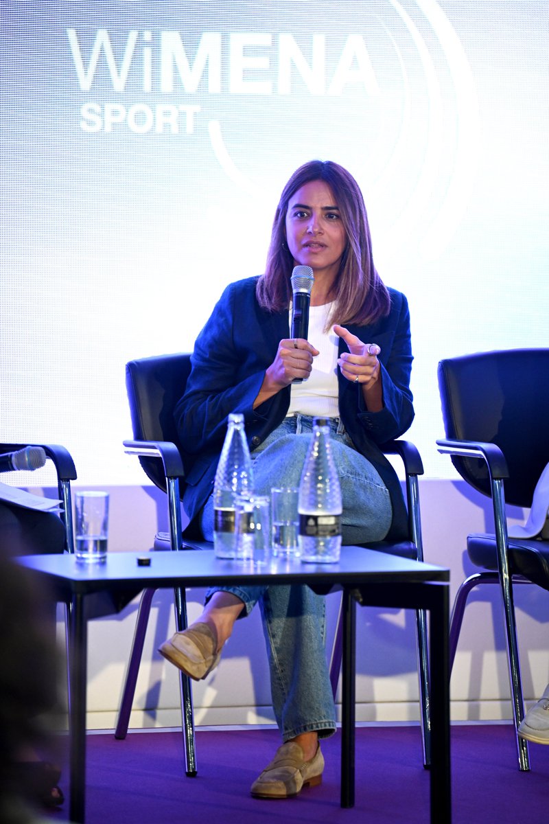 WimenaSport's tweet image. Incredible energy at our “Vision for Women in Sport” panel 💬
Chaired by Karen Webb Moss (More Than Equal), joined by pro skier Sharifa AlSudairi & racing driver Farah Al-Yousef.
Breaking barriers & sharing bold visions 🙌
#WIMENASportwithAramco #WomenInSport #WIMENA