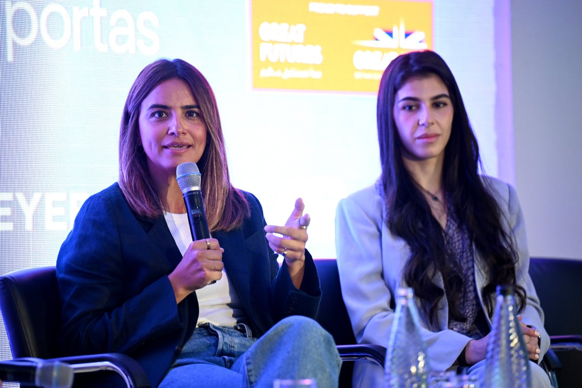 WimenaSport's tweet image. Incredible energy at our “Vision for Women in Sport” panel 💬
Chaired by Karen Webb Moss (More Than Equal), joined by pro skier Sharifa AlSudairi & racing driver Farah Al-Yousef.
Breaking barriers & sharing bold visions 🙌
#WIMENASportwithAramco #WomenInSport #WIMENA