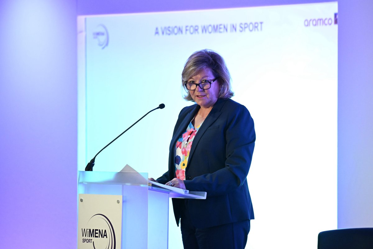 WimenaSport's tweet image. Incredible energy at our “Vision for Women in Sport” panel 💬
Chaired by Karen Webb Moss (More Than Equal), joined by pro skier Sharifa AlSudairi & racing driver Farah Al-Yousef.
Breaking barriers & sharing bold visions 🙌
#WIMENASportwithAramco #WomenInSport #WIMENA