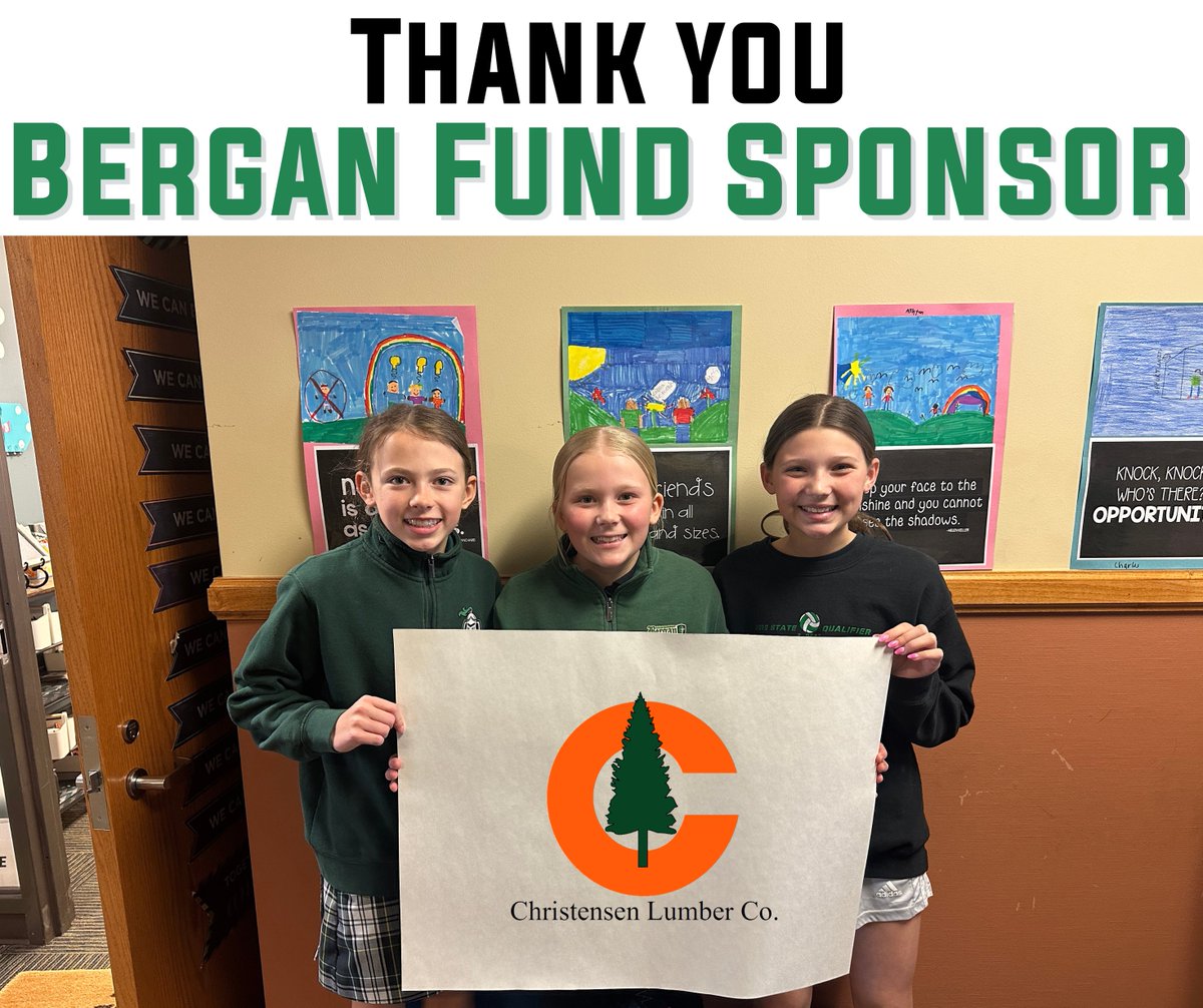 Bergan Catholic School (@bergancatholic) on Twitter photo A big thank you to Christensen Lumber for supporting us as a Bergan Fund Sponsor! Your generosity helps make a lasting impact.
Interested in becoming a Bergan Fund sponsor? Reach out to bode.hill@berganknights.org to learn more! A big thank you to Christensen Lumber for supporting us as a Bergan Fund Sponsor! Your generosity helps make a lasting impact.
Interested in becoming a Bergan Fund sponsor? Reach out to bode.hill@berganknights.org to learn more!
