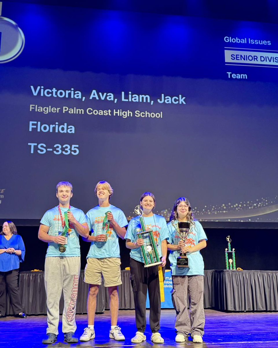 Flagler County! Be proud of our new World Champs!
FPC Future Problem Solvers competed with teams from around the planet and came out on top! We are so proud of these Bulldogs. Results from our other schools and their results coming soon.
#FlaglerForward
#TheBestChoiceInFlagler