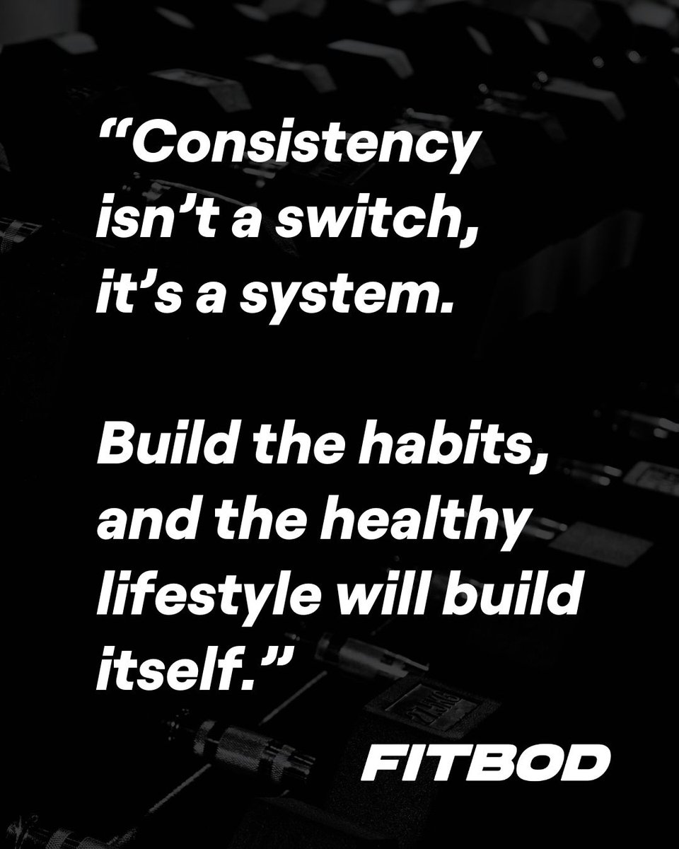 FitbodApp's tweet photo. 🚫 Consistency isn’t something you turn on - it’s something you build. 💪
Start small, the habits you build today become the lifestyle you live tomorrow. 🔁  🔥 

#fitbod #fitbodapp #motivationmonday #consistency #discipline #strengthtraining #builddontbreak #motivation #mindset #mindsetmatters #consistency #fitness #workout #gym #fitnessmotivation #health