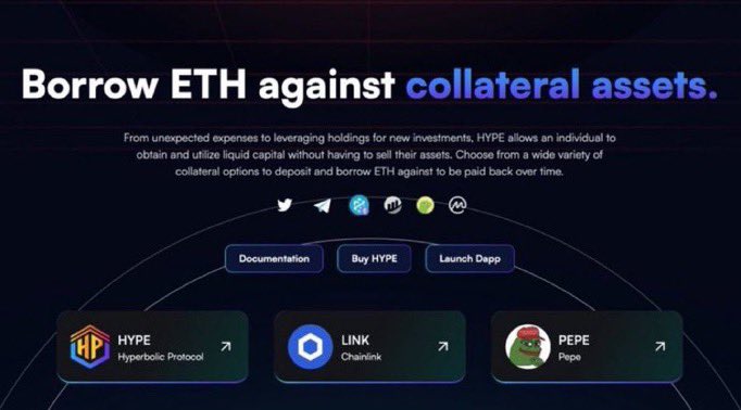 💡 Unlock liquidity without selling your crypto. HYPE holders get passive ETH—simply for holding.

🌐 Dive deeper: hyperbolicprotocol.com #DeFi #Ethereum #Lending
