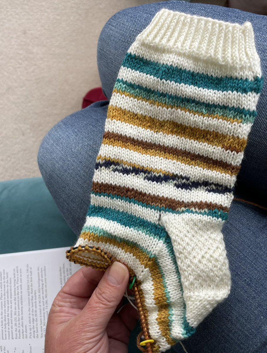 This heel flap is called “Eye of Partridge”. It’s a lovely waffle pattern.