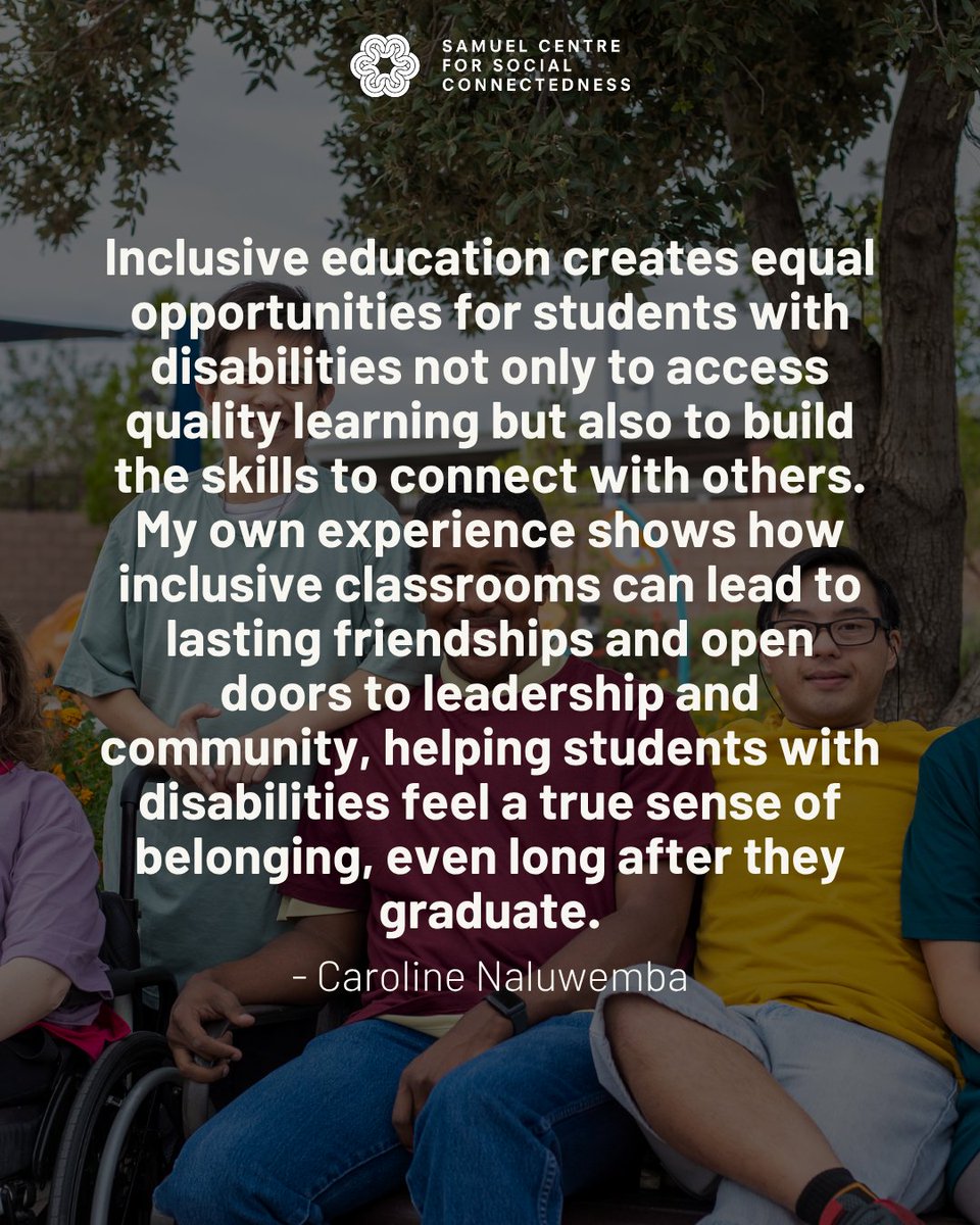 Caroline, a 2024 Social Connectedness Fellow, shares how inclusive education shaped her journey from a pivotal friendship in childhood to a life of advocacy, leadership, and community impact.  Read more: ow.ly/SOuS50W6irT