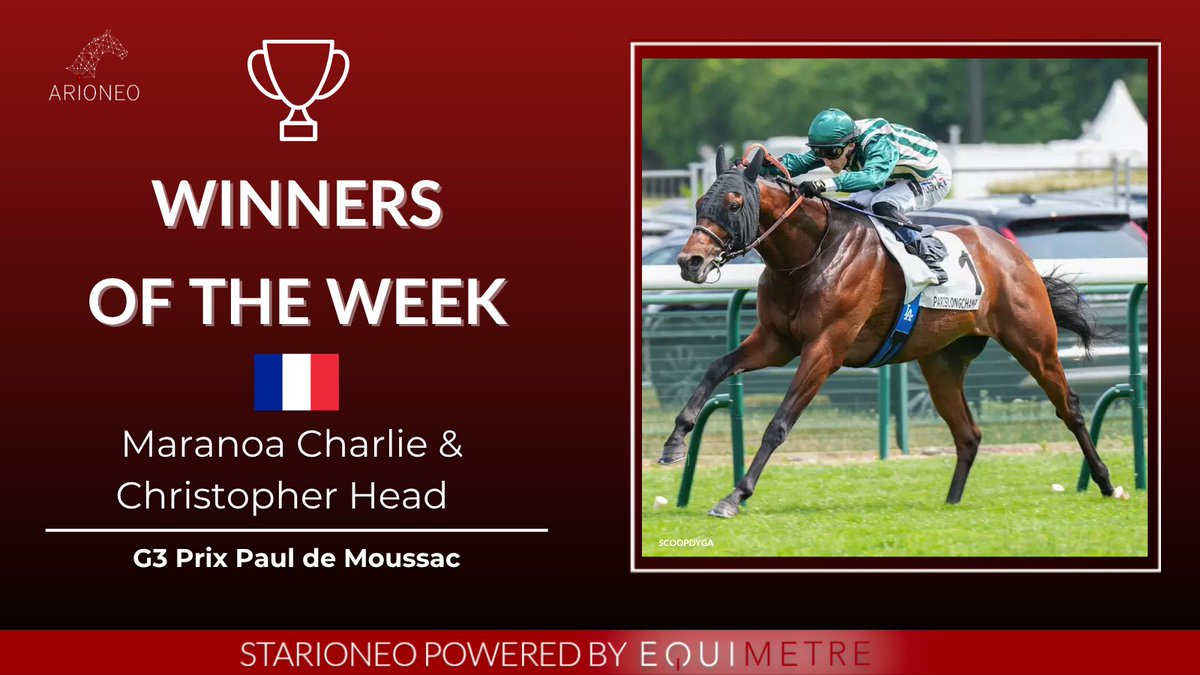Arioneo (@arioneo_off) on Twitter photo 🇫🇷 Félicitations à <a href="/HeadRacing1/">Head Racing</a> et toute son équipe ! Maranoa Charlie s’impose dans le Prix Paul de Moussac (G3) après une superbe performance.
Une victoire construite sur la science équine ! 🥇
#arioneo #equimetre #horsedatascience #empoweryourexpertise 🇫🇷 Félicitations à <a href="/HeadRacing1/">Head Racing</a> et toute son équipe ! Maranoa Charlie s’impose dans le Prix Paul de Moussac (G3) après une superbe performance.
Une victoire construite sur la science équine ! 🥇
#arioneo #equimetre #horsedatascience #empoweryourexpertise