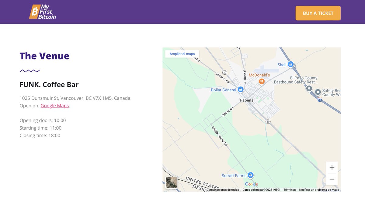 📍 𝐋𝐨𝐜𝐚𝐭𝐢𝐨𝐧 𝐥𝐨𝐜𝐤𝐞𝐝 𝐢𝐧! The Independent #Bitcoin Educators  Unconference will take place at FUNK. Coffee Bar in downtown Vancouver.  Just one day before @learningbtc_ca begins. ☕️ 1025 Dunsmuir St, Vancouver,  BC V7X