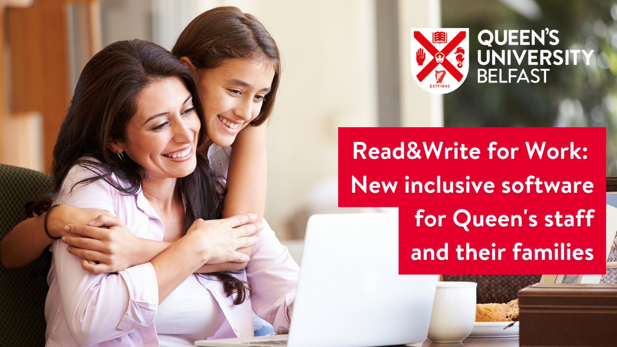 Thanks to an in-kind philanthropic gift from <a href="/Everwayglobal/">Everway</a>, all <a href="/QUBelfast/">Queen's University Belfast 🎓</a> staff and their families now have access to Read&amp;Write for Work - inclusive software designed to assist with reading, writing, and communication.

🔗 Learn more: go.qub.ac.uk/inclusivesoftw…

#LoveQUBstaff