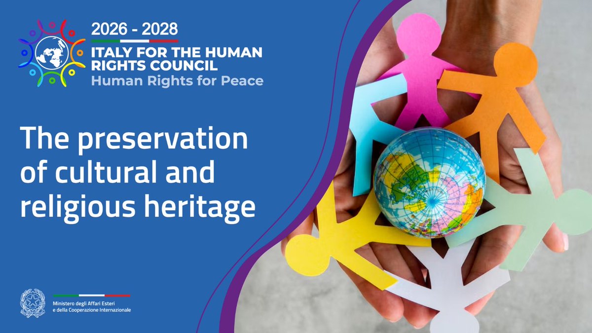 At the 🇺🇳 #HumanRights Council Italy🇮🇹 preserves the #cultural and religious heritage, cornerstone of civilization, and it protects the rights of people belonging to #ethnic and religious minorities, promoting peace and stability.
 
#ItalyforHumanRights
