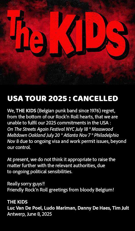 Cheap 'n' Nasty 1st wave punk band π§·πΈπ€π₯ π· (@cheappunk) on Twitter photo #Belgian 1976 #punk band The Kids banned from the USA after the <a href="/UKSubs/">U.K. Subs - Time & Matter</a> <a href="/NewWaveAndPunk/">PunkAndNewWave</a>
<a href="/McCookerybook/">Helen McCookerybook</a> <a href="/punkrockhistory/">punk pics</a> <a href="/FatOldAnarchist/">Fat Old Anarchist</a> <a href="/Schnitzel63/">Schnitzel</a> <a href="/OldSchoolPunkLA/">OldSchoolPunkRock</a> <a href="/Punk77Rocker/">Punk77Rocker π§·πΈ</a> <a href="/Zillahminx/">Zillah Minx</a> <a href="/woodyman1969/">zombie clash man</a> <a href="/PunkRockClub/">Punk Rock Club</a> <a href="/Notoldjustexpe1/">π€ Notoldjustexperienced</a> <a href="/FireABand1/">Fire-A-Band</a> <a href="/punk_table/">Punktable</a> <a href="/PunkFanzine74/">Punk Fanzine</a> #Belgian 1976 #punk band The Kids banned from the USA after the <a href="/UKSubs/">U.K. Subs - Time & Matter</a> <a href="/NewWaveAndPunk/">PunkAndNewWave</a>
<a href="/McCookerybook/">Helen McCookerybook</a> <a href="/punkrockhistory/">punk pics</a> <a href="/FatOldAnarchist/">Fat Old Anarchist</a> <a href="/Schnitzel63/">Schnitzel</a> <a href="/OldSchoolPunkLA/">OldSchoolPunkRock</a> <a href="/Punk77Rocker/">Punk77Rocker π§·πΈ</a> <a href="/Zillahminx/">Zillah Minx</a> <a href="/woodyman1969/">zombie clash man</a> <a href="/PunkRockClub/">Punk Rock Club</a> <a href="/Notoldjustexpe1/">π€ Notoldjustexperienced</a> <a href="/FireABand1/">Fire-A-Band</a> <a href="/punk_table/">Punktable</a> <a href="/PunkFanzine74/">Punk Fanzine</a>