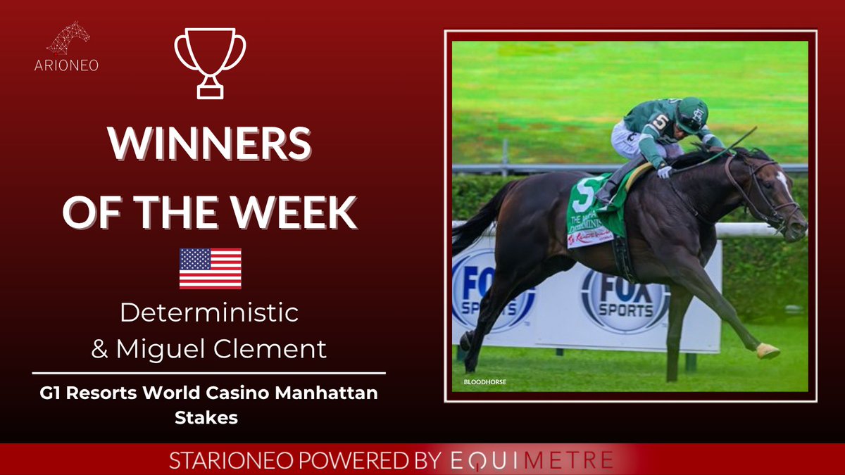 Arioneo (@arioneo_off) on Twitter photo 🏇 A big and special win for <a href="/clementstable/">Clement Racing Stable</a>! Deterministic lives up to his name and shines in the G1 Resorts World Casino Manhattan Stakes! Congratulations to the team for a performance marked by power and precision 💥
#arioneo #equimetre #horsedatascience #empoweryourexpertise 🏇 A big and special win for <a href="/clementstable/">Clement Racing Stable</a>! Deterministic lives up to his name and shines in the G1 Resorts World Casino Manhattan Stakes! Congratulations to the team for a performance marked by power and precision 💥
#arioneo #equimetre #horsedatascience #empoweryourexpertise