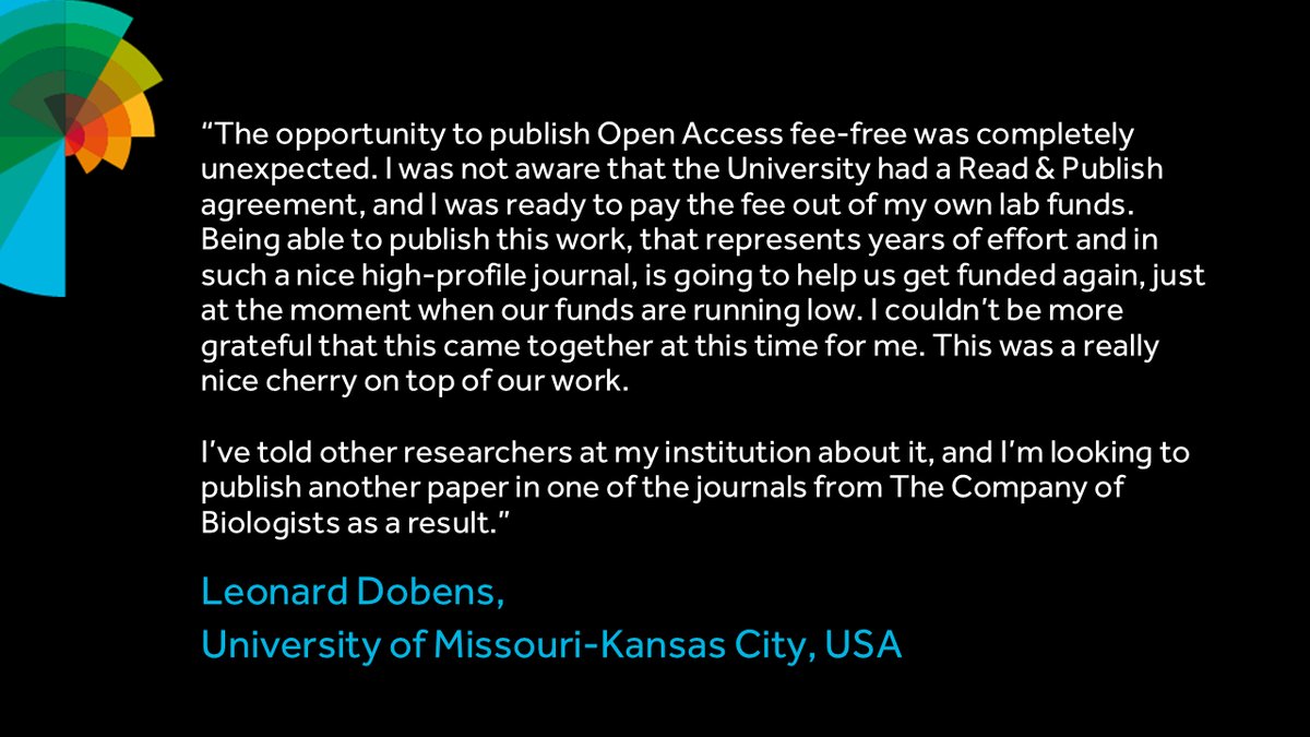 The Company of Biologists (@co_biologists) on Twitter photo Thanks to Leonard Dobens for sharing his experience of fee-free #OA publishing in <a href="/Dev_journal/">Development</a> via our #ReadAndPublish agreement <a href="/UMKC/">UMKC</a> <a href="/UMKCLibraries/">UMKC Libraries</a> <a href="/MizzouLibraries/">Mizzou Libraries</a> <a href="/Mizzou/">Mizzou</a>
Read Leonard’s paper bit.ly/3SHUP8J
Is your institution participating? bit.ly/3O7BxGi Thanks to Leonard Dobens for sharing his experience of fee-free #OA publishing in <a href="/Dev_journal/">Development</a> via our #ReadAndPublish agreement <a href="/UMKC/">UMKC</a> <a href="/UMKCLibraries/">UMKC Libraries</a> <a href="/MizzouLibraries/">Mizzou Libraries</a> <a href="/Mizzou/">Mizzou</a>
Read Leonard’s paper bit.ly/3SHUP8J
Is your institution participating? bit.ly/3O7BxGi