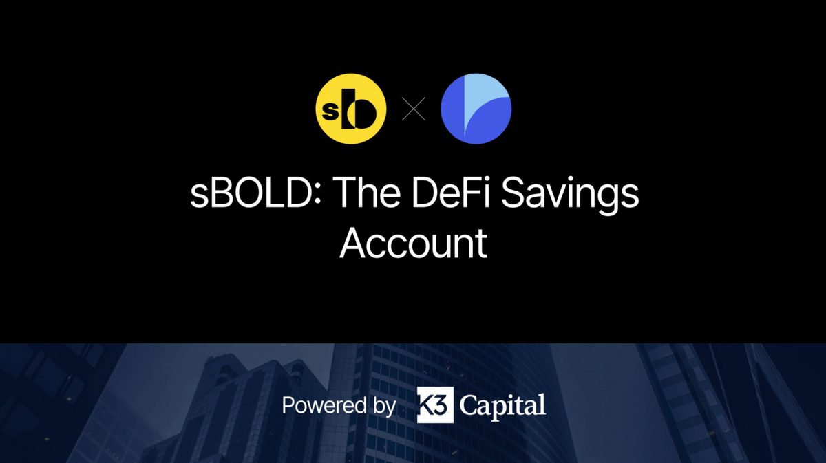 k3_capital's tweet image. 🥁 The time has come: sBOLD is here!

Leveraging &amp;amp; off-ramping just became cheaper. New rate arbitrages &amp;amp; trading opportunities - possible. Deposit once, earn forever, interact with DeFi.

🧵