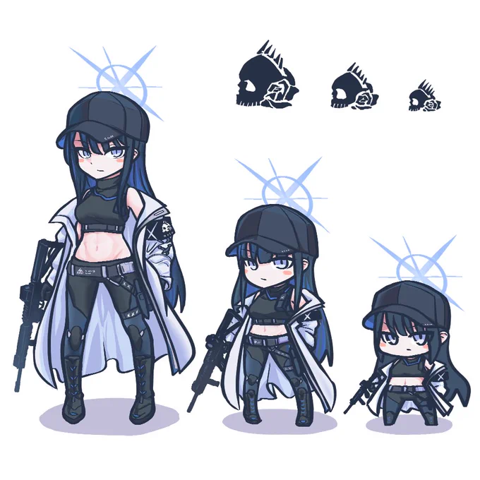 デフォルメの練習 ご協力:錠前サオリさん #ブルアカ
