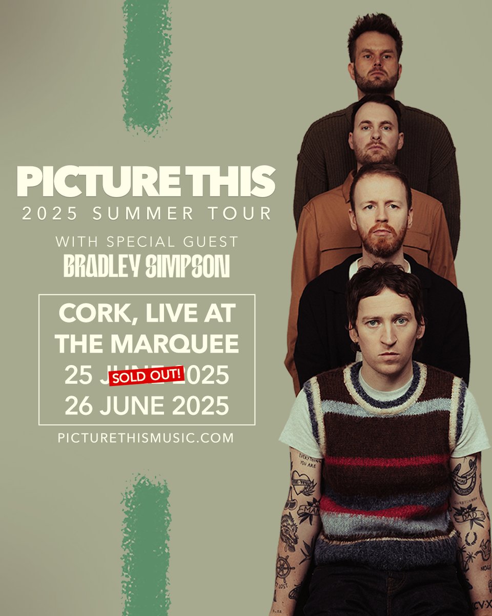 LATMofficial (@latmofficial) on Twitter photo ★ ★ 𝗧𝗛𝗜𝗦 𝗠𝗢𝗡𝗧𝗛 ★ ★
Don’t miss Irish pop rock musical band, <a href="/picturethis/">Picture This</a> returning to Cork to take over the Marquee for two special nights! ⚡️🎪
🎟️ 25 June ~ 𝙎𝙤𝙡𝙙 𝙊𝙪𝙩
🎟️ 26 June ~ bit.ly/3OrA0fx ★ ★ 𝗧𝗛𝗜𝗦 𝗠𝗢𝗡𝗧𝗛 ★ ★
Don’t miss Irish pop rock musical band, <a href="/picturethis/">Picture This</a> returning to Cork to take over the Marquee for two special nights! ⚡️🎪
🎟️ 25 June ~ 𝙎𝙤𝙡𝙙 𝙊𝙪𝙩
🎟️ 26 June ~ bit.ly/3OrA0fx