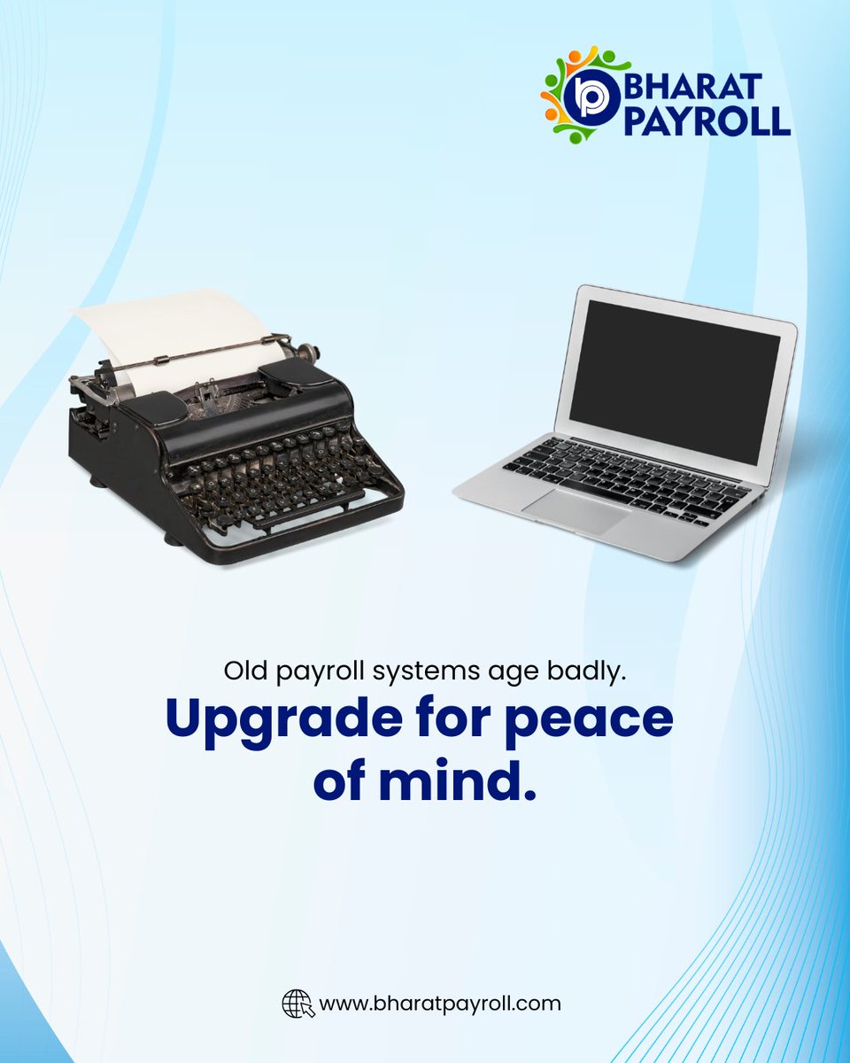 bharatpayroll's tweet photo. Still stuck in the past with outdated payroll systems? Upgrade to Bharat Payroll and experience modern efficiency and peace of mind.
 
#PayrollUpgrade #ModernPayroll #OutdatedNoMore #DigitalHR #BharatPayroll #EfficiencyMatters https://t.co/ohKAYCNnDC