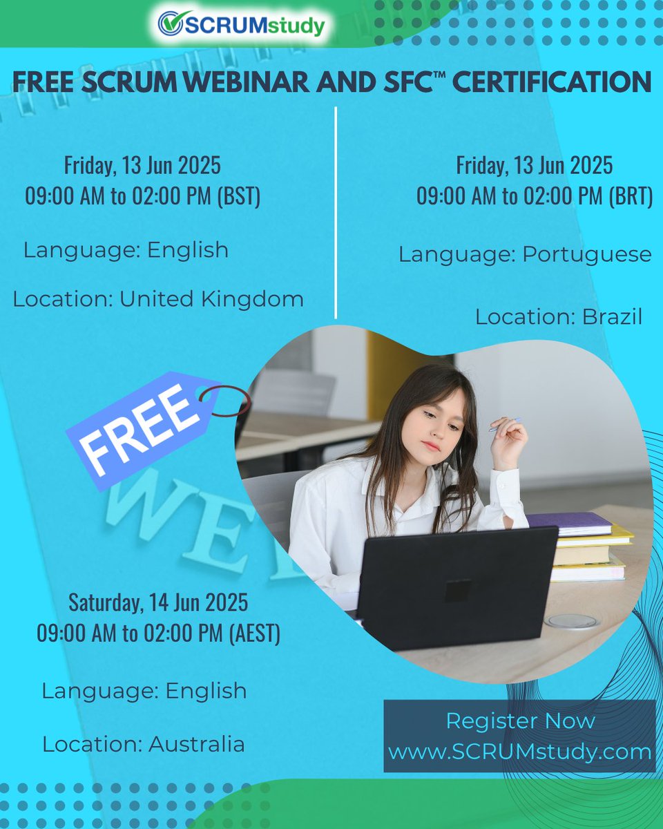 SCRUMstudy (@scrumstudy_) on Twitter photo ๐๐ป๐ฟ๐ผ๐น๐น ๐ถ๐ป ๐๐ฟ๐ฒ๐ฒ ๐ฉ๐ถ๐ฟ๐๐๐ฎ๐น ๐๐ป๐๐๐ฟ๐๐ฐ๐๐ผ๐ฟ-๐น๐ฒ๐ฑ ๐ฆ๐ฐ๐ฟ๐๐บ ๐๐๐ป๐ฑ๐ฎ๐บ๐ฒ๐ป๐๐ฎ๐น๐ ๐๐ฒ๐ฟ๐๐ถ๐ณ๐ถ๐ฒ๐ฑ ๐๐น๐ฎ๐๐๐ฒ๐ ๐ฎ๐ป๐ฑ ๐๐ฒ๐ ๐๐ฒ๐ฟ๐๐ถ๐ณ๐ถ๐ฒ๐ฑ ๐ณ๐ผ๐ฟ ๐๐ฟ๐ฒ๐ฒ.
Register Here: scrumstudy.com/classes/scrum-โฆ
#scrum #scrumstudy #SFC #webinar #onlinelearning ๐๐ป๐ฟ๐ผ๐น๐น ๐ถ๐ป ๐๐ฟ๐ฒ๐ฒ ๐ฉ๐ถ๐ฟ๐๐๐ฎ๐น ๐๐ป๐๐๐ฟ๐๐ฐ๐๐ผ๐ฟ-๐น๐ฒ๐ฑ ๐ฆ๐ฐ๐ฟ๐๐บ ๐๐๐ป๐ฑ๐ฎ๐บ๐ฒ๐ป๐๐ฎ๐น๐ ๐๐ฒ๐ฟ๐๐ถ๐ณ๐ถ๐ฒ๐ฑ ๐๐น๐ฎ๐๐๐ฒ๐ ๐ฎ๐ป๐ฑ ๐๐ฒ๐ ๐๐ฒ๐ฟ๐๐ถ๐ณ๐ถ๐ฒ๐ฑ ๐ณ๐ผ๐ฟ ๐๐ฟ๐ฒ๐ฒ.
Register Here: scrumstudy.com/classes/scrum-โฆ
#scrum #scrumstudy #SFC #webinar #onlinelearning