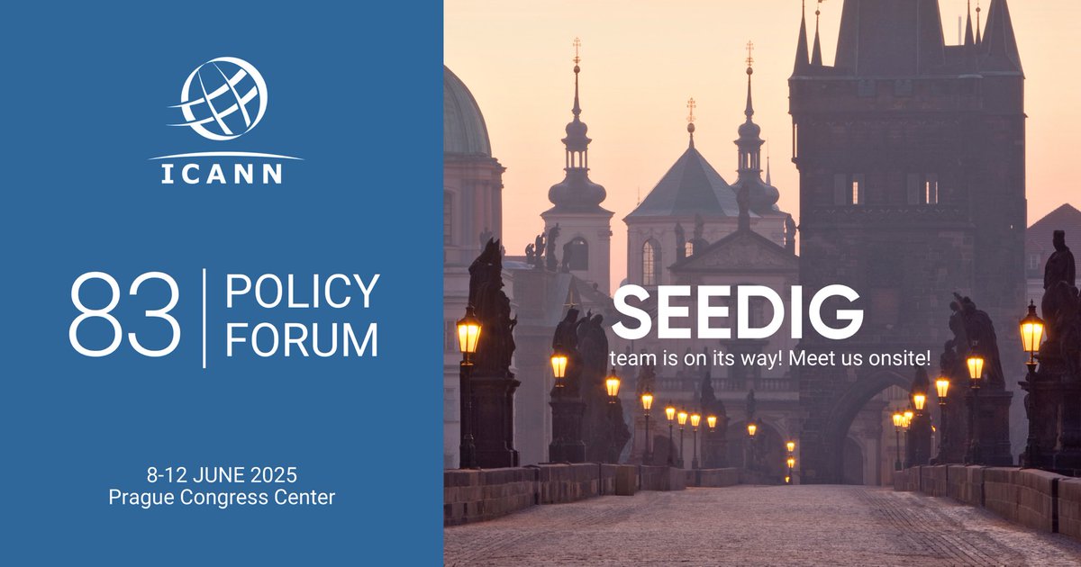 SEEDIG (@seedigcommunity) on Twitter photo The SEEDIG team is at the ICANN Policy Forum in Prague this week! 🇨🇿
Let’s connect for discussions, partnerships, and future collaborations. The SEEDIG team is at the ICANN Policy Forum in Prague this week! 🇨🇿
Let’s connect for discussions, partnerships, and future collaborations.