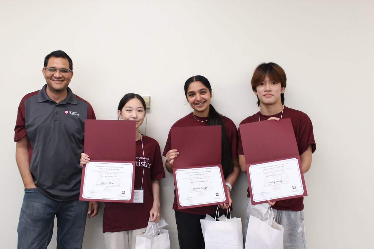 TAMUstats's tweet image. Thatβs a wrap on the 2025 Storytelling with Data Summer Camp! ππ
Huge thanks to the students, parents, and TAMU Stats faculty & staff for an amazing week. π
Canβt wait to see some of you in the Stats Department soon! ππ
#Camp2025 #TAMUStatistics #StorytellingWithData