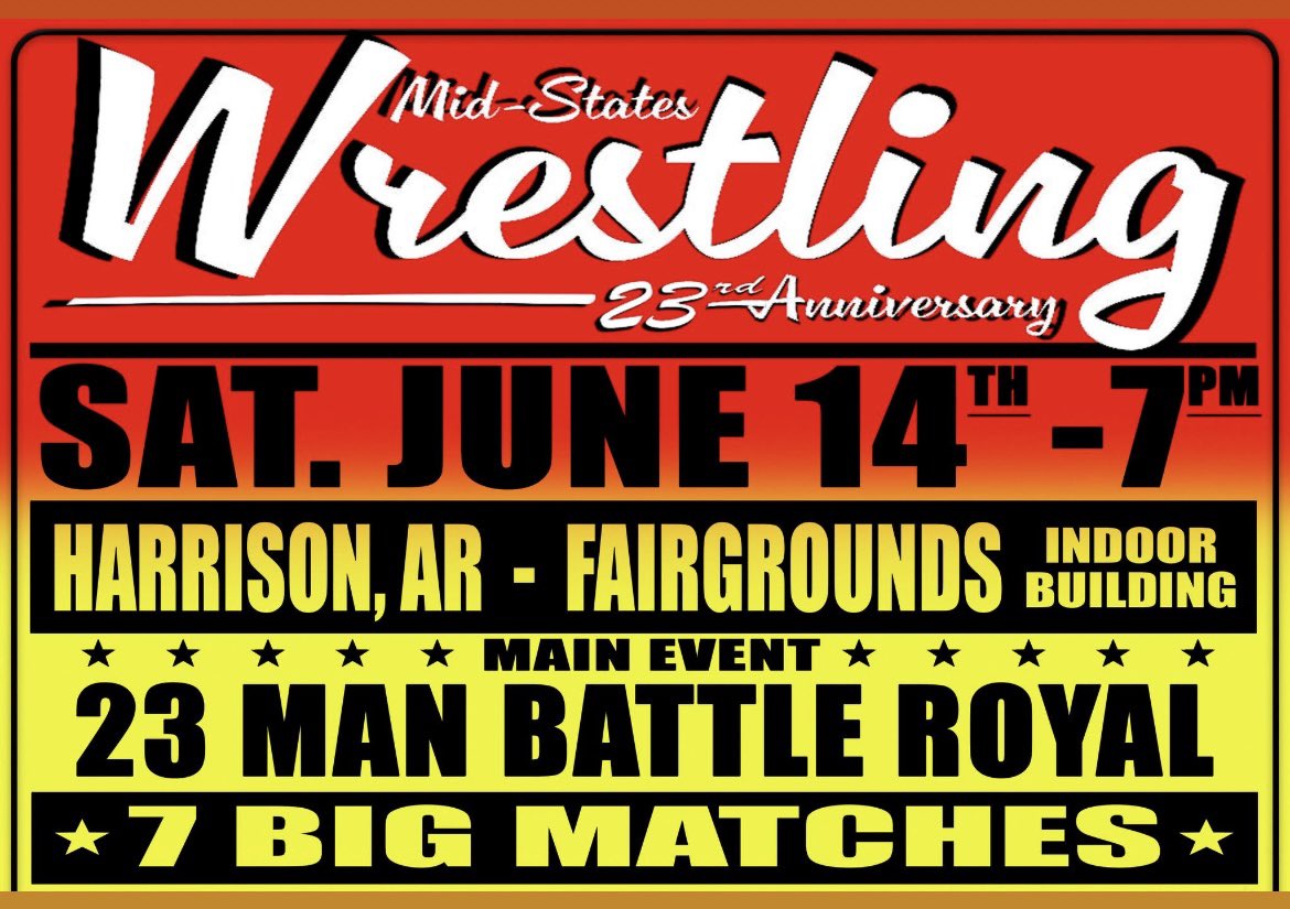 Time to prepare for battle again…this Saturday I’ll be Mid-States Wrestling in Harrison Arkansas!