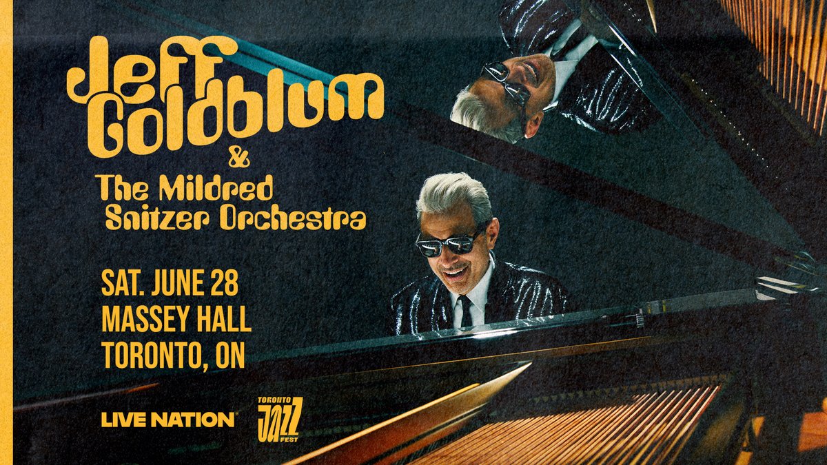 Toronto Jazz Fest (@torontojazzfest) on Twitter photo The man, the myth, the legend - <a href="/realJGoldblum/">Jeff Goldblum</a> - LIVE in Toronto at the storied <a href="/masseyhall/">Massey Hall</a> June 28! Presented by <a href="/LiveNation/">Live Nation</a> as part of Toronto Jazz Fest. Get your tix now: ticketmaster.ca/jeff-goldblum-… The man, the myth, the legend - <a href="/realJGoldblum/">Jeff Goldblum</a> - LIVE in Toronto at the storied <a href="/masseyhall/">Massey Hall</a> June 28! Presented by <a href="/LiveNation/">Live Nation</a> as part of Toronto Jazz Fest. Get your tix now: ticketmaster.ca/jeff-goldblum-…