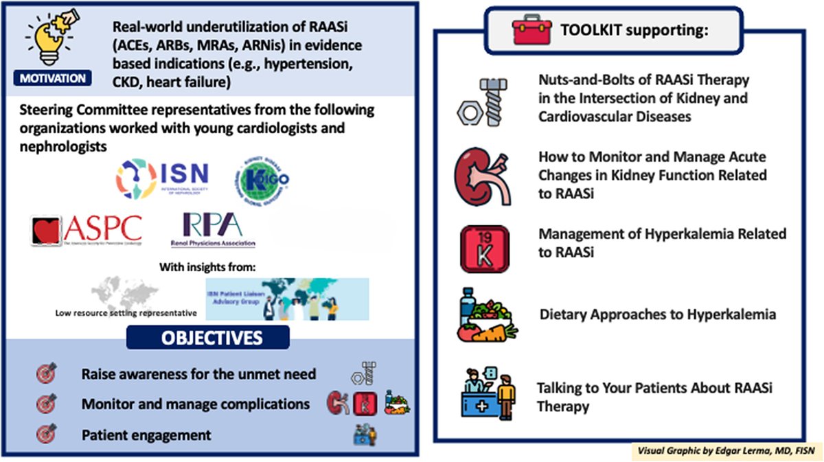 We are thrilled to announce the publication of a new collaborative paper released today:
 “Optimization of Renin-Angiotensin-Aldosterone Inhibitor Therapies for Evidence-Based Indications: A Call to Action From the Cardio-Kidney Community.”

🧾 Read the full publication: