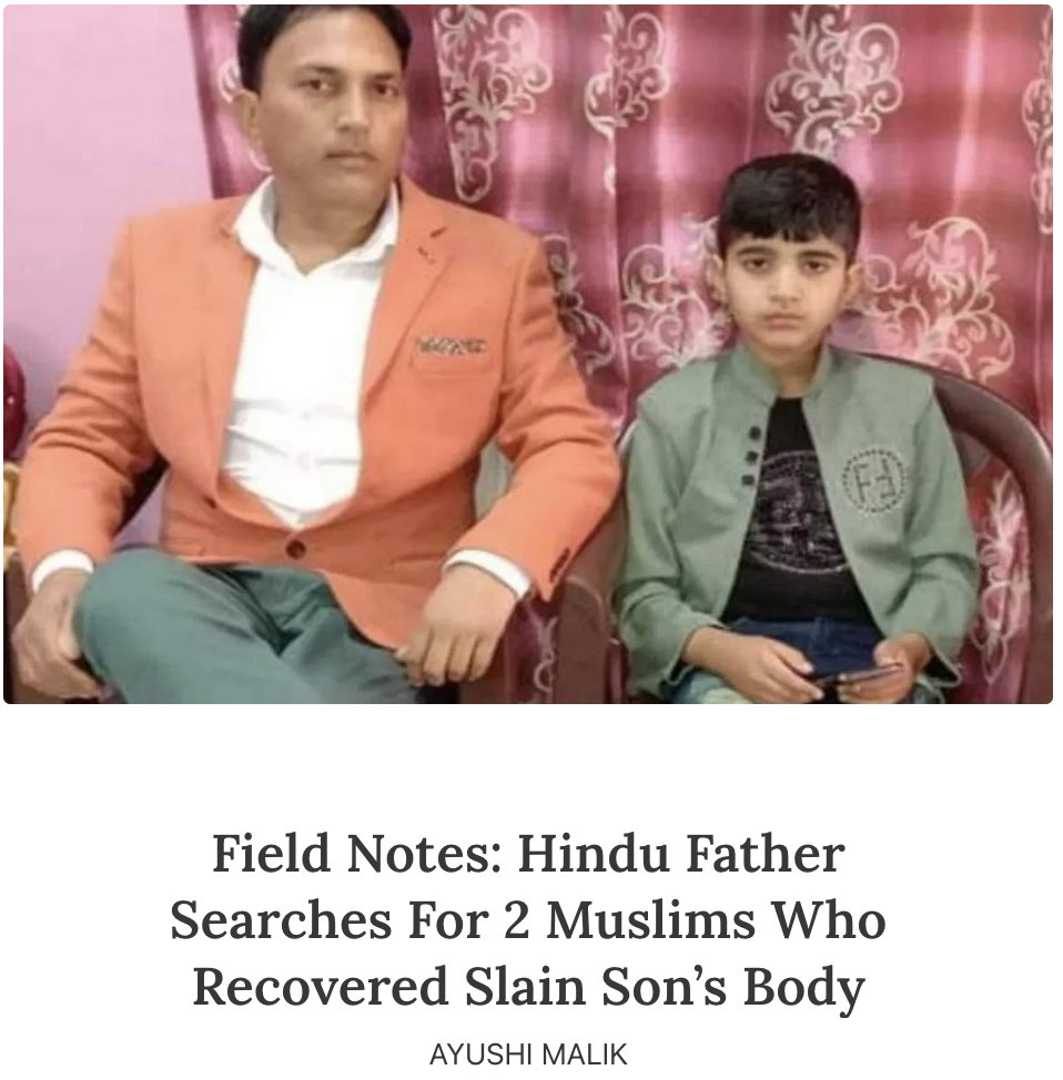 Betwa Sharma (@betwasharma) on Twitter photo Requesting help in spreading the word so that his thanks reached the Muslim duo who brought his son's body to the hospital amid the India-Pakistan conflict, Sanjeev Bhargav said, “I’d like to ask them to come & visit our home" <a href="/ayushimalik20/">Ayushi Malik</a>'s #fieldnotes article14.substack.com/p/field-notes-… Requesting help in spreading the word so that his thanks reached the Muslim duo who brought his son's body to the hospital amid the India-Pakistan conflict, Sanjeev Bhargav said, “I’d like to ask them to come & visit our home" <a href="/ayushimalik20/">Ayushi Malik</a>'s #fieldnotes article14.substack.com/p/field-notes-…
