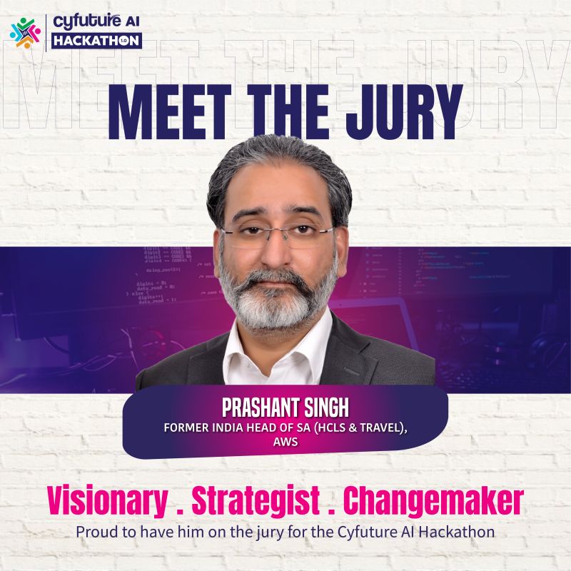 cyfuture's tweet photo. Meet the Jury – Prashant Singh

We're excited to welcome Prashant as a jury member at the #CyfutureAIHackathon!

With his sharp eye for innovation and deep industry expertise, he'll play a key role in identifying standout AI solutions and mentoring emerging talent.

Thrilled to have him onboard for this transformative journey in tech!

Visit: https://t.co/HPrCd16e6w