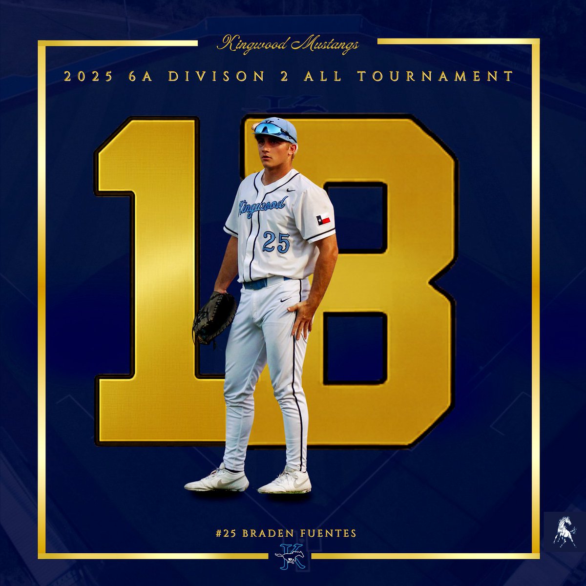 Congratulations to Braden Fuentes being named the 2025 6A Division 2 All Tournament 1st Basemen! 

#KVE