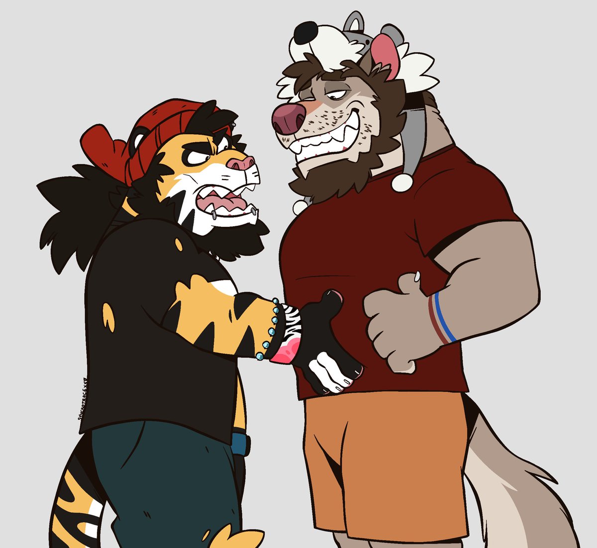 Khary gets agitated that most of the food they buy end up in Photon's stomach. It takes a lot to feed the Wolf. It's like a black hole lives inside Photon or something.