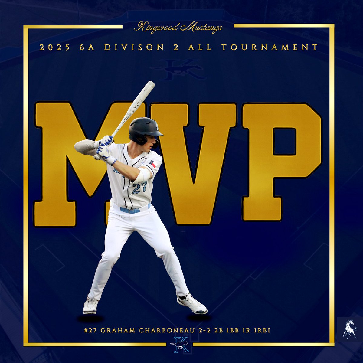 Congratulations to Graham Charboneau being named the 2025 6A Division 2 All Tournament MVP! 

#KVE