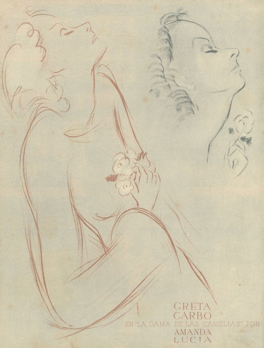 Greta Garbo by Amanda Lucia. From Cinegraf magazine, 1937.